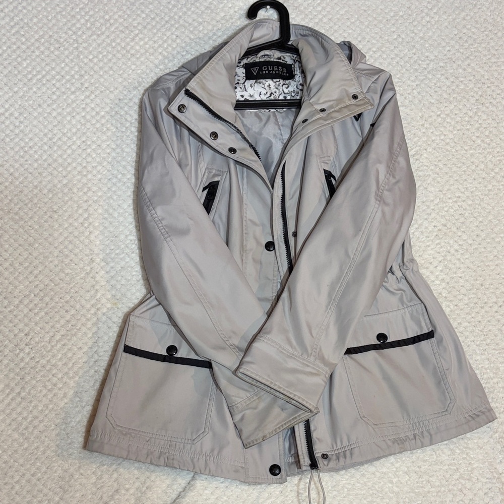 GUESS Women's Light Gray Utility Jacket